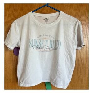 Hollister crewneck cropped short sleeve T-shirt, women's Small